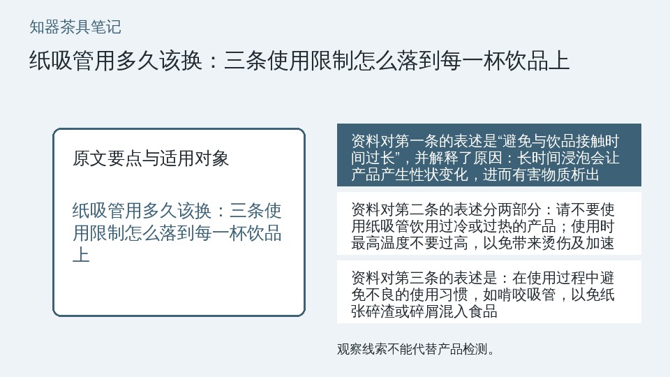 纸吸管用多久该换：三条使用限制怎么落到每一杯饮品上的知识要点示意图